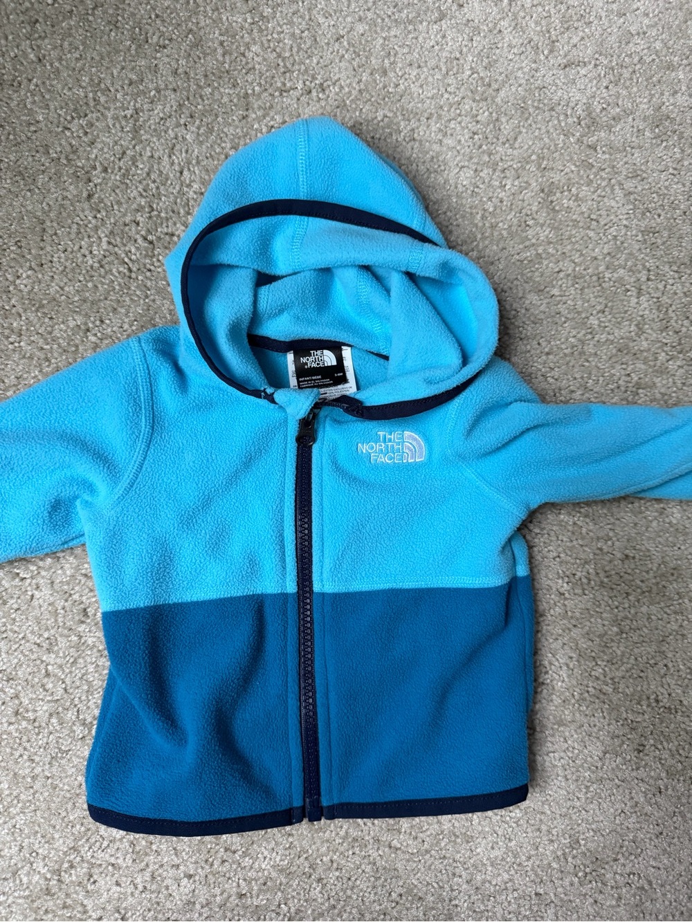 The North Face Baby Two-Tone Blue Fleece Hoodie